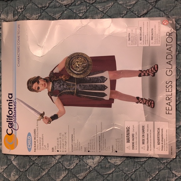 California Costumes Other - California Costumes Fearless Gladiator Costume for Kids - Red and Gold
